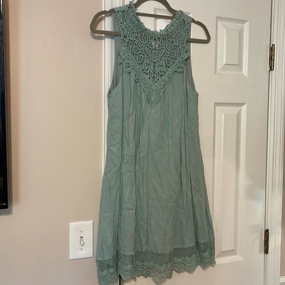 Baby Blue Flowy Dress